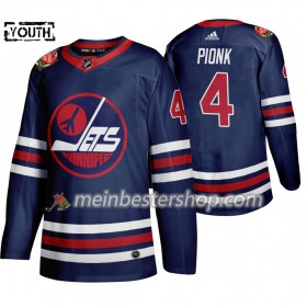 Winnipeg Jets Neal Pionk 4 Adidas 2019 Heritage Classic Navy Trikot Authentic - Kinder